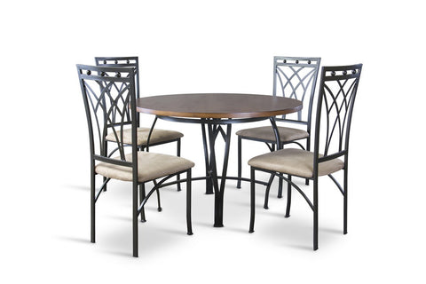 Baxton Studio Mirabella Wood and Metal 5-Piece Contemporary Dining Set - Dine in Style Store