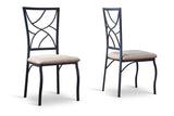 Baxton Studio Valletta Wood and Metal Transitional Dining Chair - Dine in Style Store