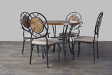 Baxton Studio Verona Wood and Metal 5-Piece Contemporary Dining Set - Dine in Style Store