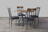 Baxton Studio Lancaster Wood and Metal 5-Piece Contemporary Dining Set - Dine in Style Store