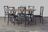 Baxton Studio Rexroth Wood and Metal 7-Piece Contemporary Dining Set - Dine in Style Store