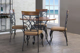 Baxton Studio Ibiza Wood and Metal 6-Piece Contemporary Dining Set with BakerÕs Rack - Dine in Style Store