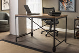 Baxton Studio Greyson Vintage Industrial Antique Bronze Home Office Wood Desk - Dine in Style Store